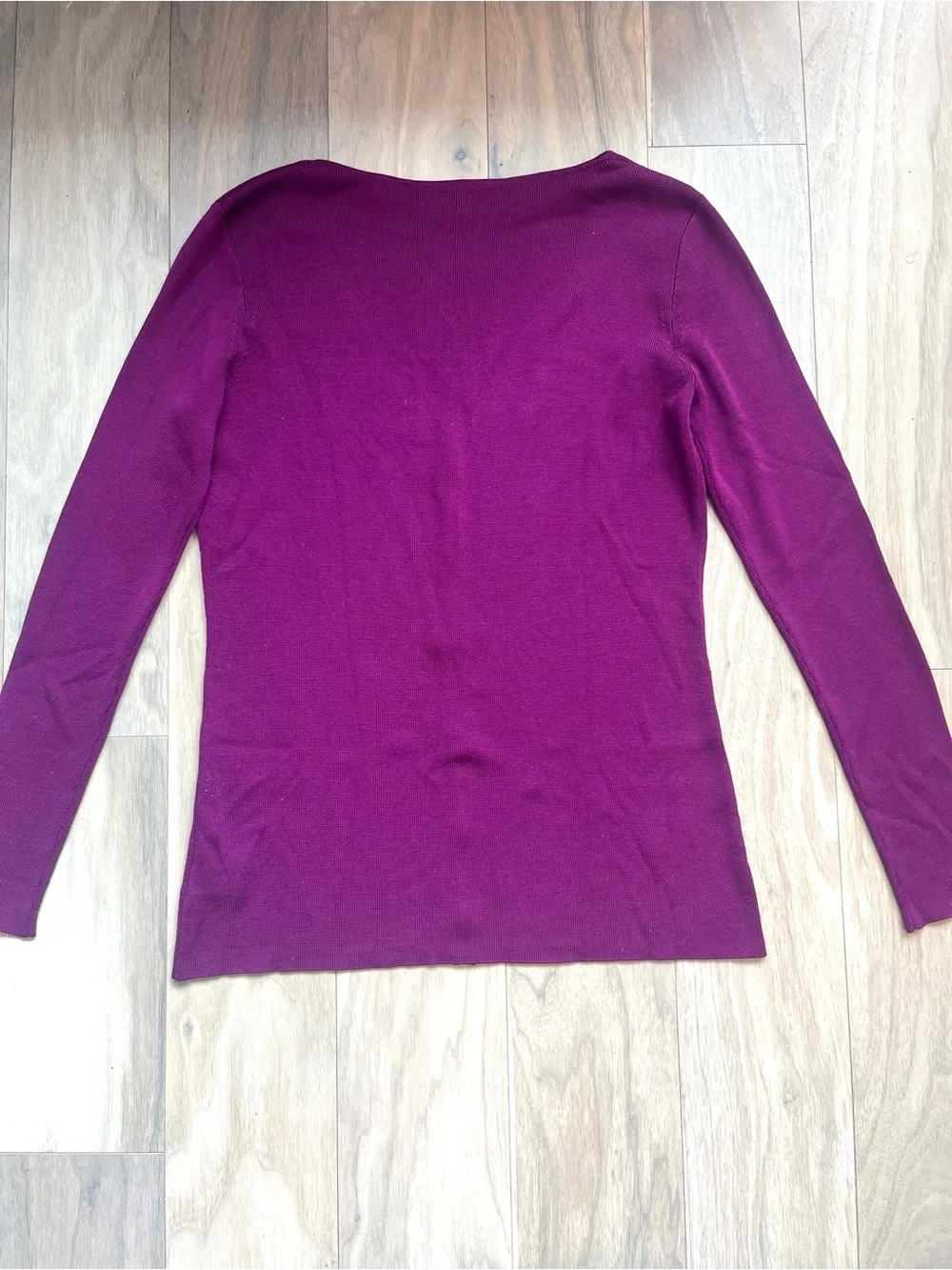 VTG Dana Buchman Purple V-Neck Silk Knit Cardigan Size S Feminine Dainty